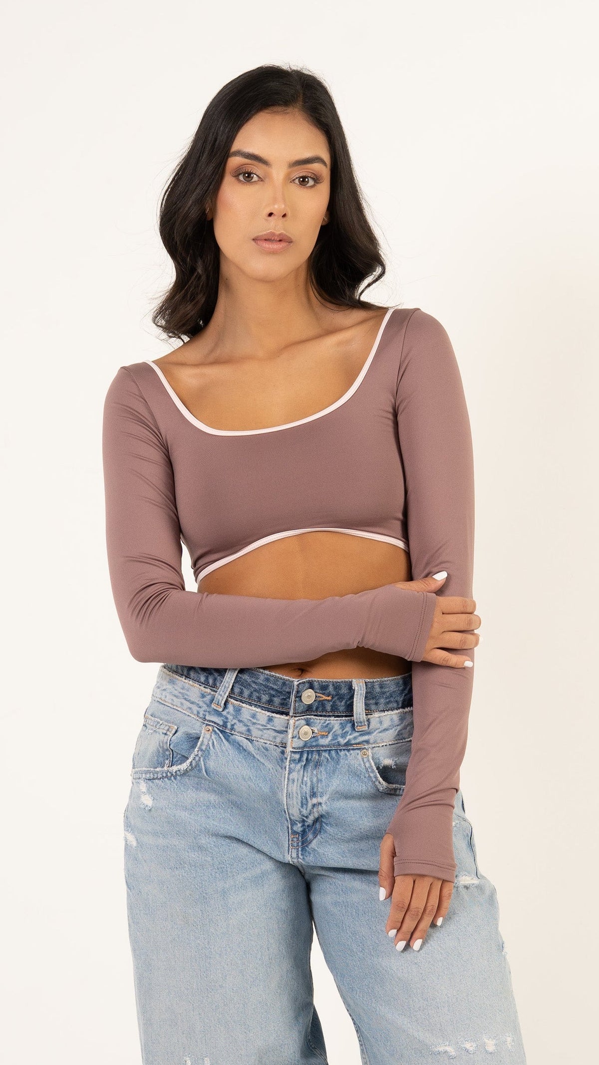 Crop top Monserrat color rosa barbie para mujer