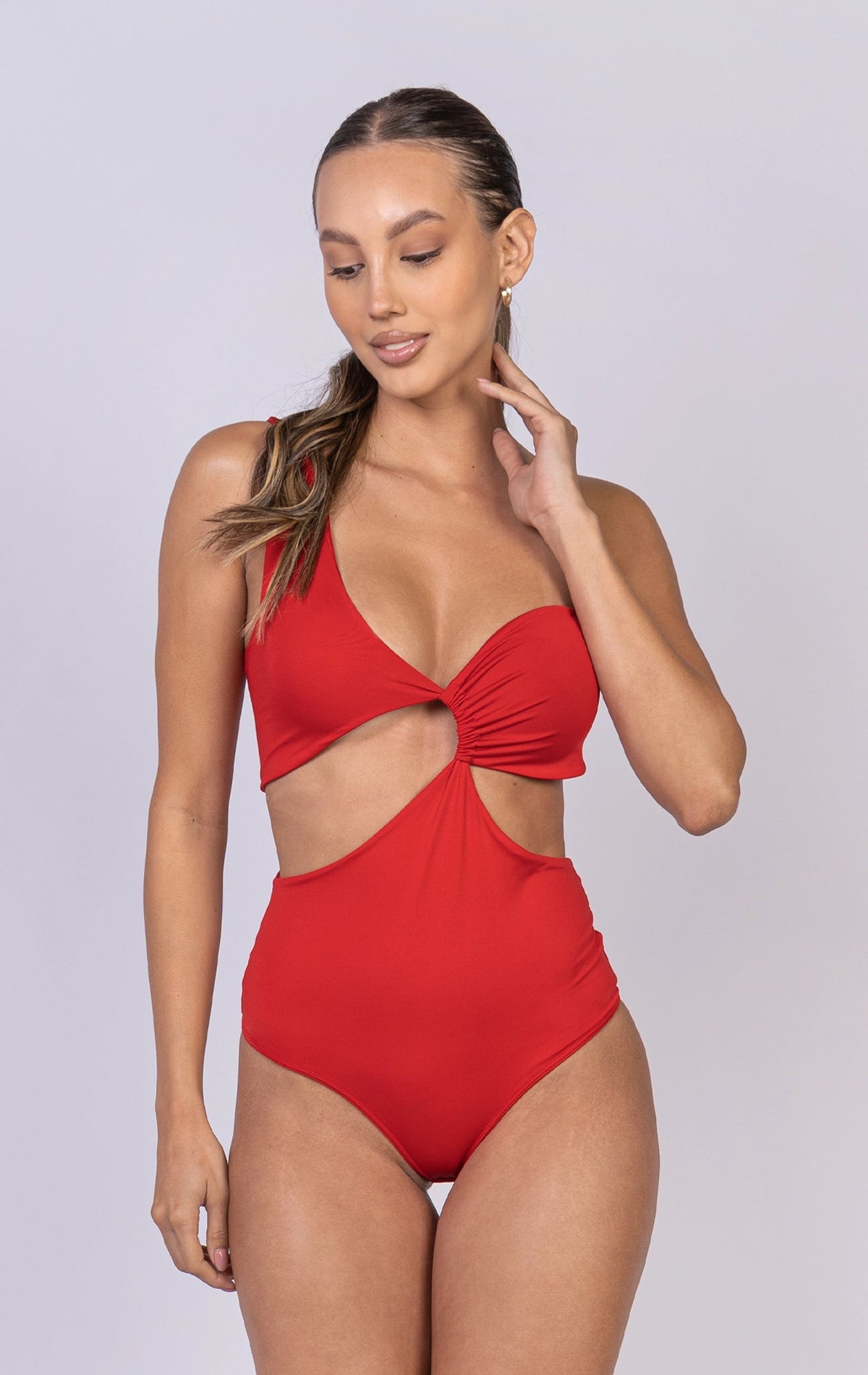 Body Fiora color rojo para mujer