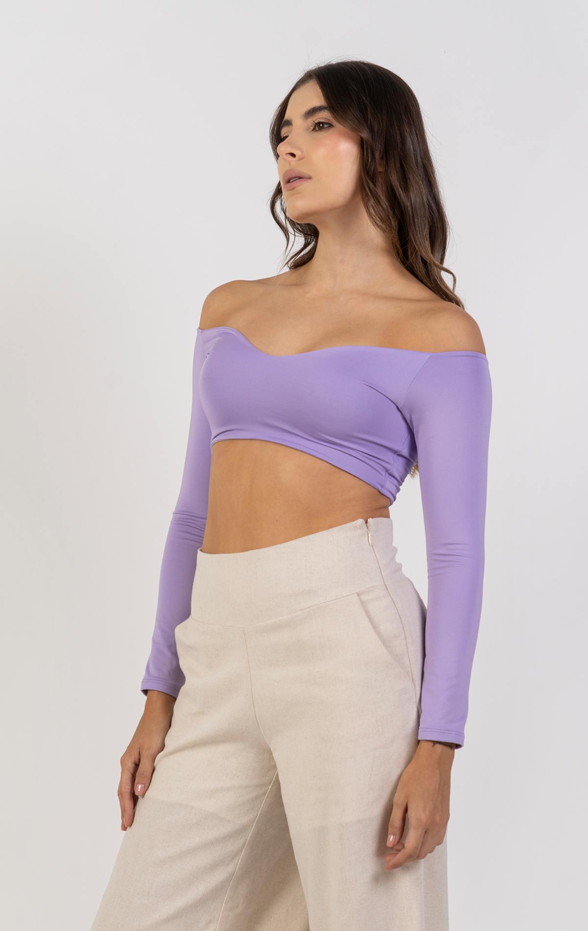 Crop top Diamond color rojo para mujer