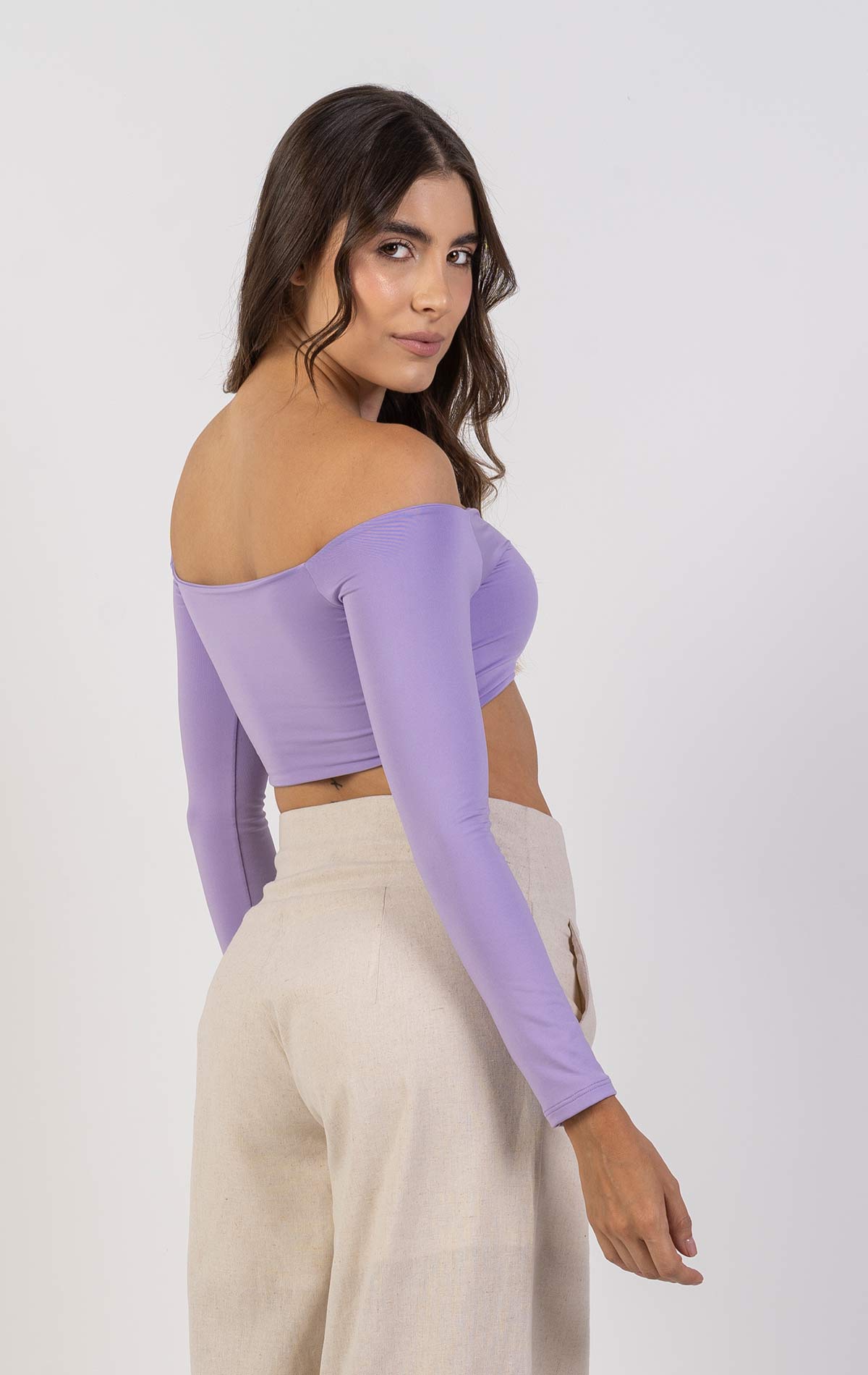 Crop top Diamond color rosa para mujer
