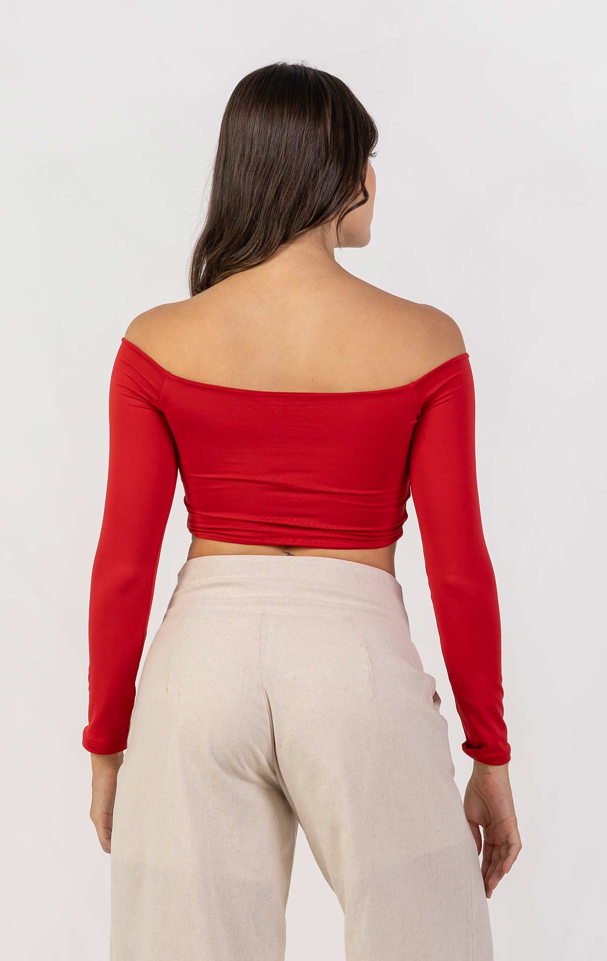 Crop top Diamond color lila claro para mujer