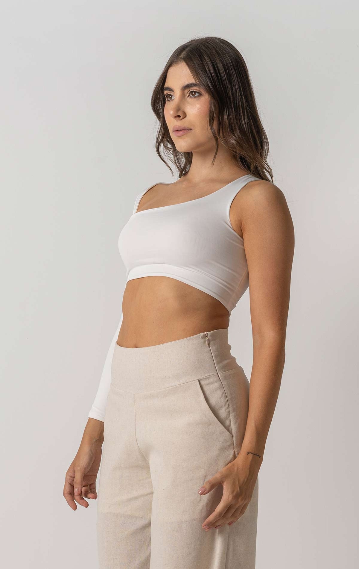 Crop Top Emma color nude para mujer