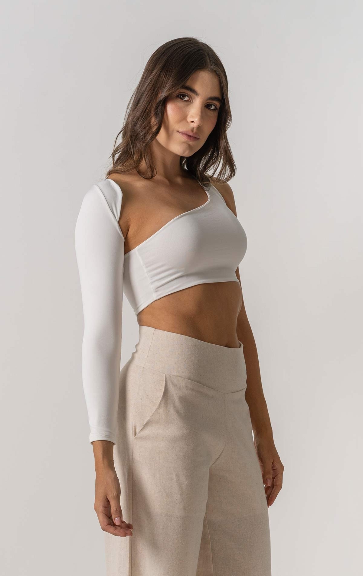 Crop Top Emma color nude para mujer