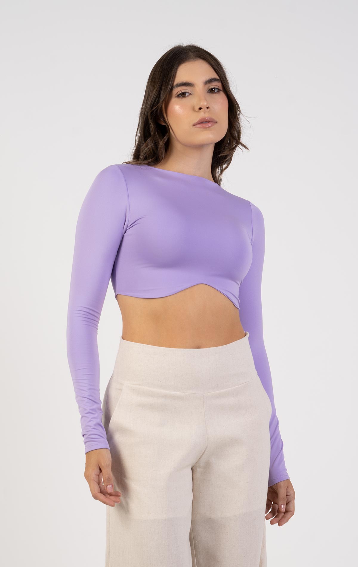Crop Top Amsterdam color cocoa para mujer
