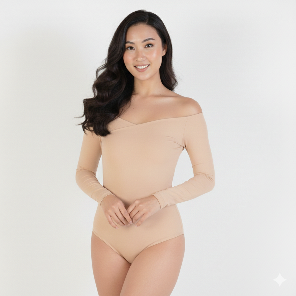 Body Martina color nude para mujer