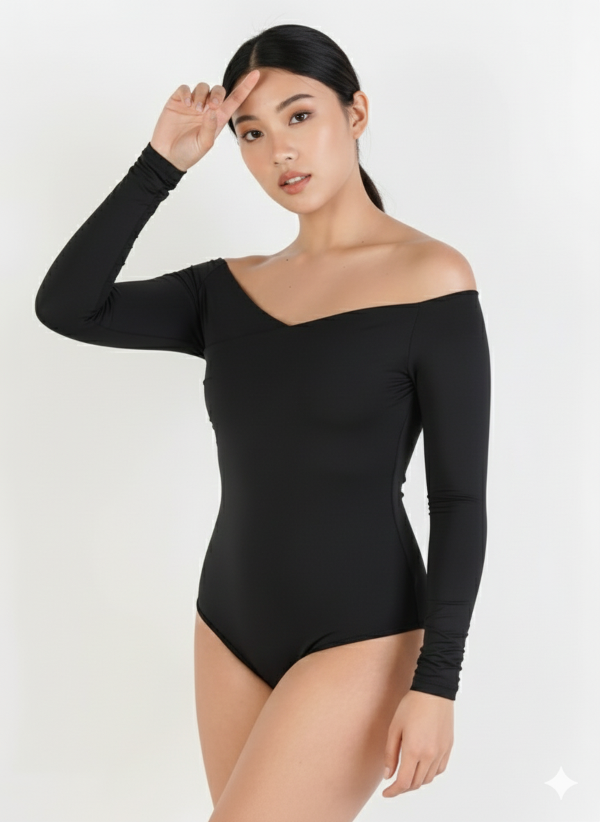 Body Martina color negro para mujer